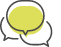 Pictogram of speech bubbles to convey the meaning of communication